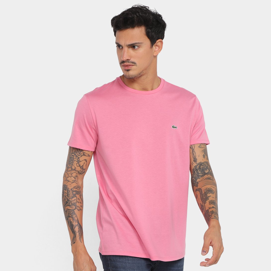 KIT LACOSTE 5 CAMISETAS + 1 RELOJ