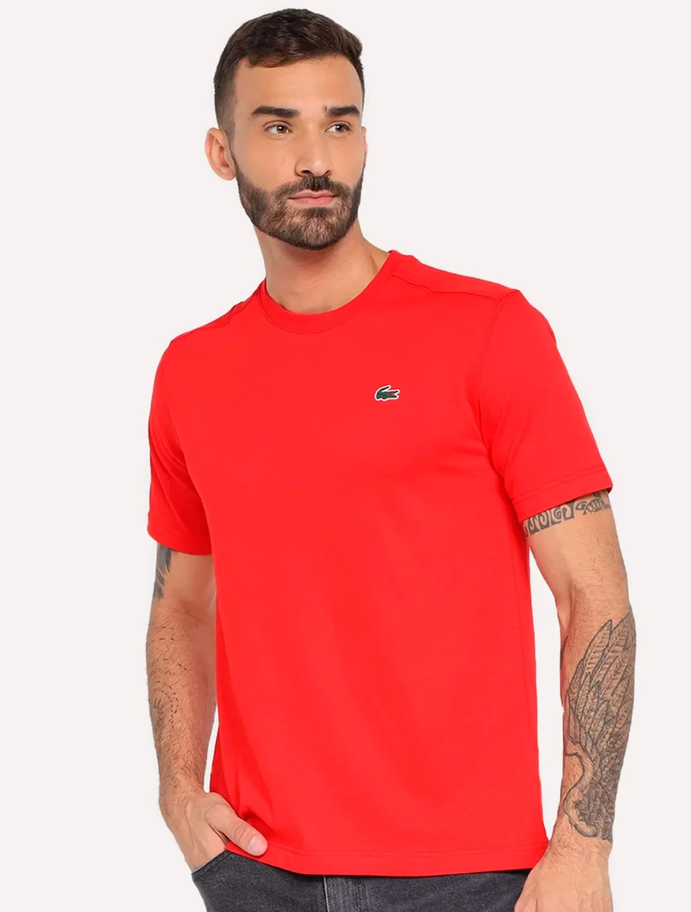 KIT LACOSTE 5 CAMISETAS + 1 RELOJ